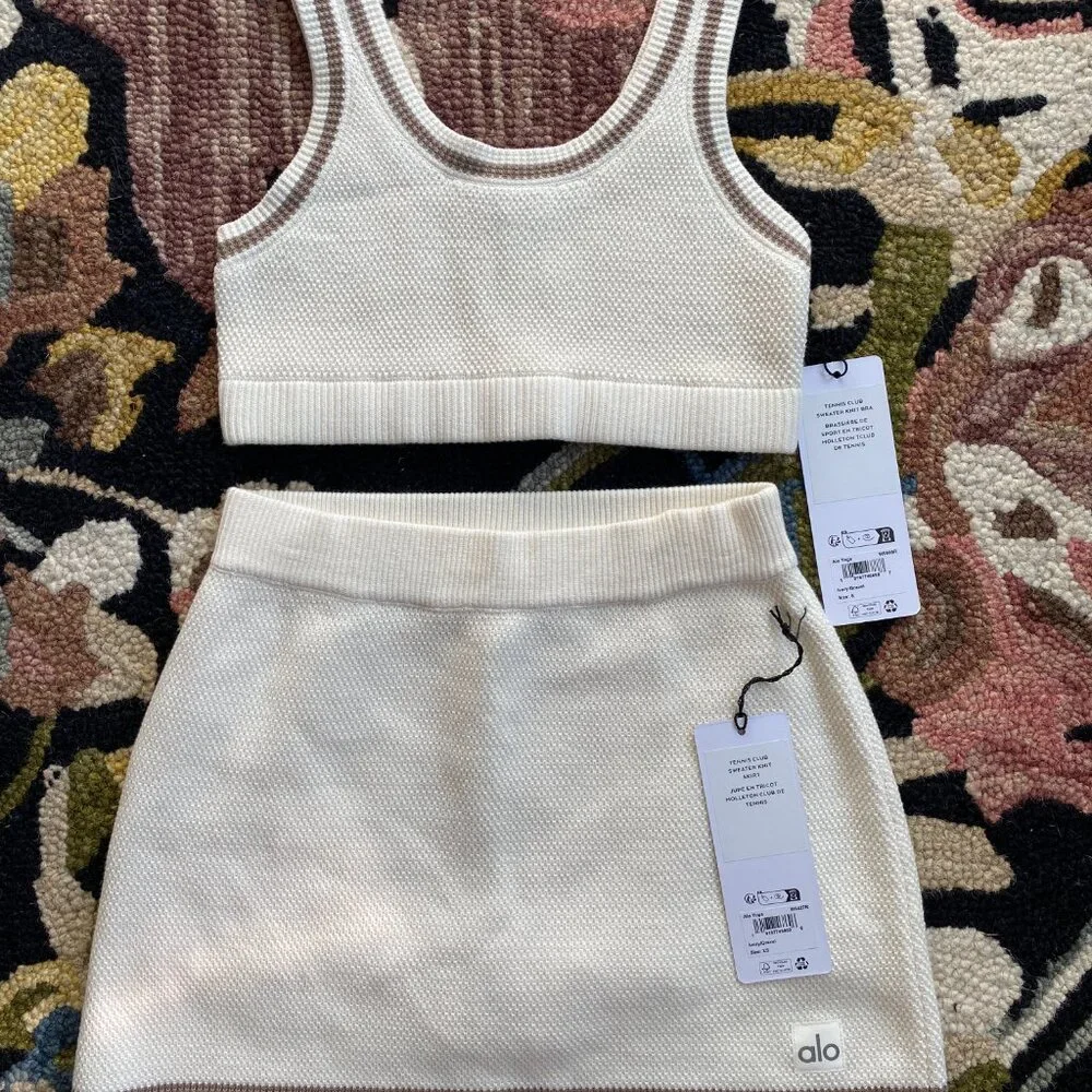 NWT Alo Tennis Club Sweater Skirt - XS